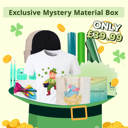UK-Exclusive Mystery Material Box - Sublimation Blanks & Heat Transfer Vinyl & Sublimation Paper Bundle