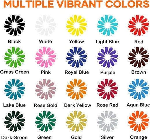 UK-Heat Transfer Vinyl Bundle - 12'' x 3 FT (20 Colors)