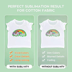 UK-Clear Sublimation HTV for Light Fabric - 12" X 5FT