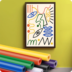 UK-Adhesive Vinyl Roll Bundle - 12" x 5 FT (8 Assorted Colors）