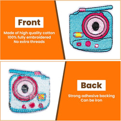 UK-20 Pack Embroidered Iron-On Repair Patches for Clothes