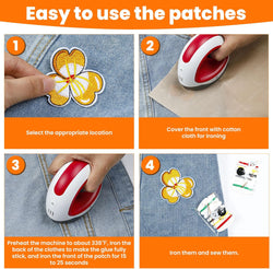 UK-20 Pack Embroidered Iron-On Repair Patches for Clothes