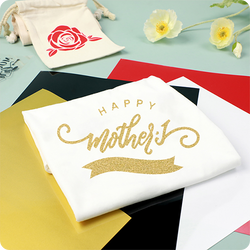 UK-Glitter Heat Transfer Vinyl Bundle - 12" x 10" 5 Pack  (5 Assorted Colors)