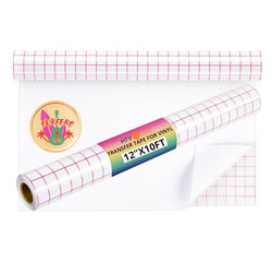 HTVRONT Transfer Tape for Vinyl - 12" x 10 FT w/Red