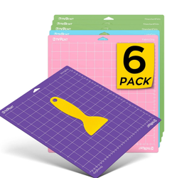 HTVRONT 6 Pack 12" x 12" mix (Light/Standard/Strong Grip) Cutting Mat