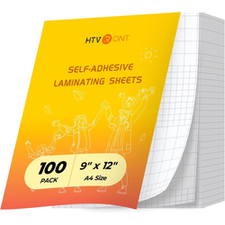 HTVRONT Self-Adhesive Laminating Sheets - 100 Pack, 9 X 12 Inches Self Laminating Sheets