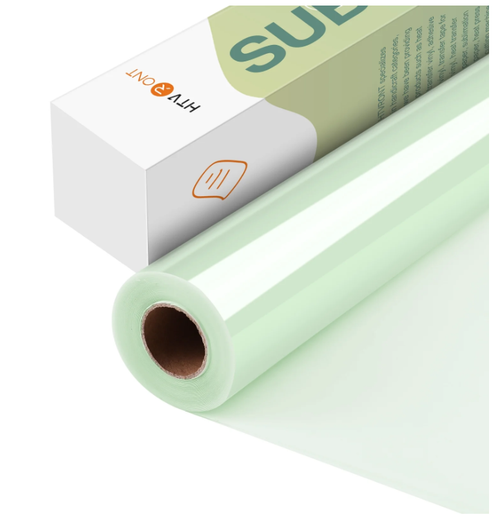HTVRONT 12" X 15FT Matte Clear Sublimation HTV Vinyl for Light-Colored T-shirts