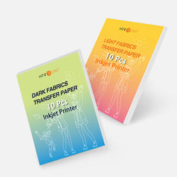 UK-Mixed Heat Transfer Paper for Light & Dark Fabric - 8.5" X 11" 20 Pack