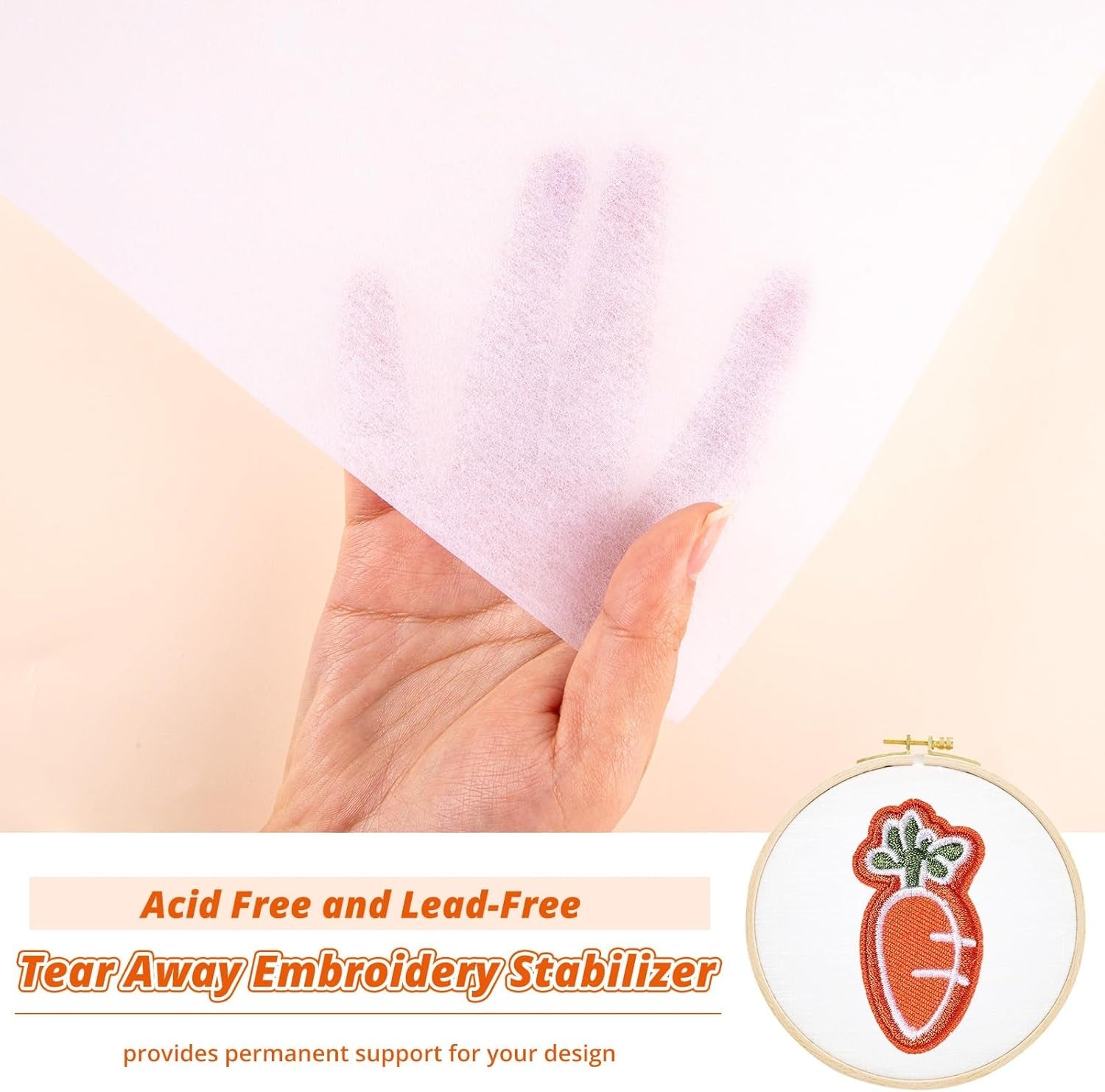 Tear-Away Embroidery Stabilizers 29.7x21cm 8 Sheets