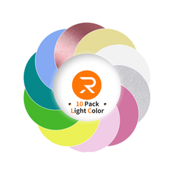 UK-Heat Transfer Vinyl Light Colors Bundle - 12"x10" 10 Pack（10 Colors ）