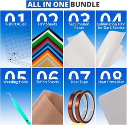 UK-55 Pack Heat Press Accessories for 15X15 Heat Press Machine