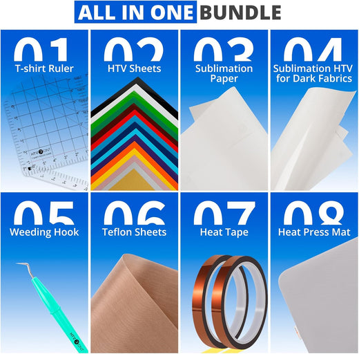 UK-55 Pack Heat Press Accessories for 15X15 Heat Press Machine