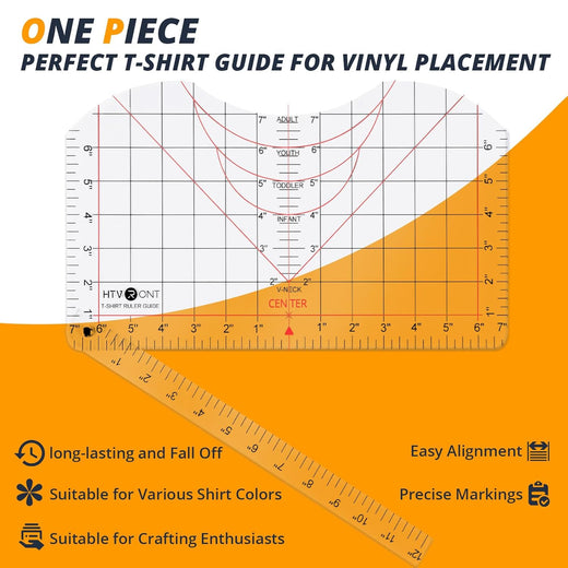 UK-All-in-ONE T Shirt Ruler Guide for Vinyl Alignment
