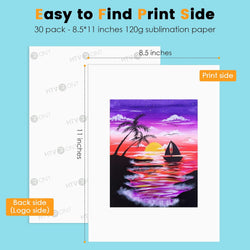 UK-Sublimation Paper 8.5 x 11 inches - 30 Sheets