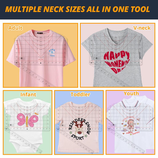 UK-All-in-ONE T Shirt Ruler Guide for Vinyl Alignment