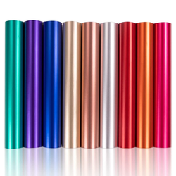 HTVRONT Matte Metallic Vinyl Permanent, 9 PCS 12"x12" Metallic Vinyl Sheets - Permanent Adhesive Vinyl