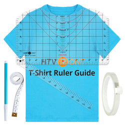 4Pack TShirt Ruler Guide Set - Precision Alignment Tool for HTV Vinyl Heat Press, All-in-One T-Shirt Measurement Ruler for Centering Designs and Crafting - Essential Cricut Accessories & Supplies