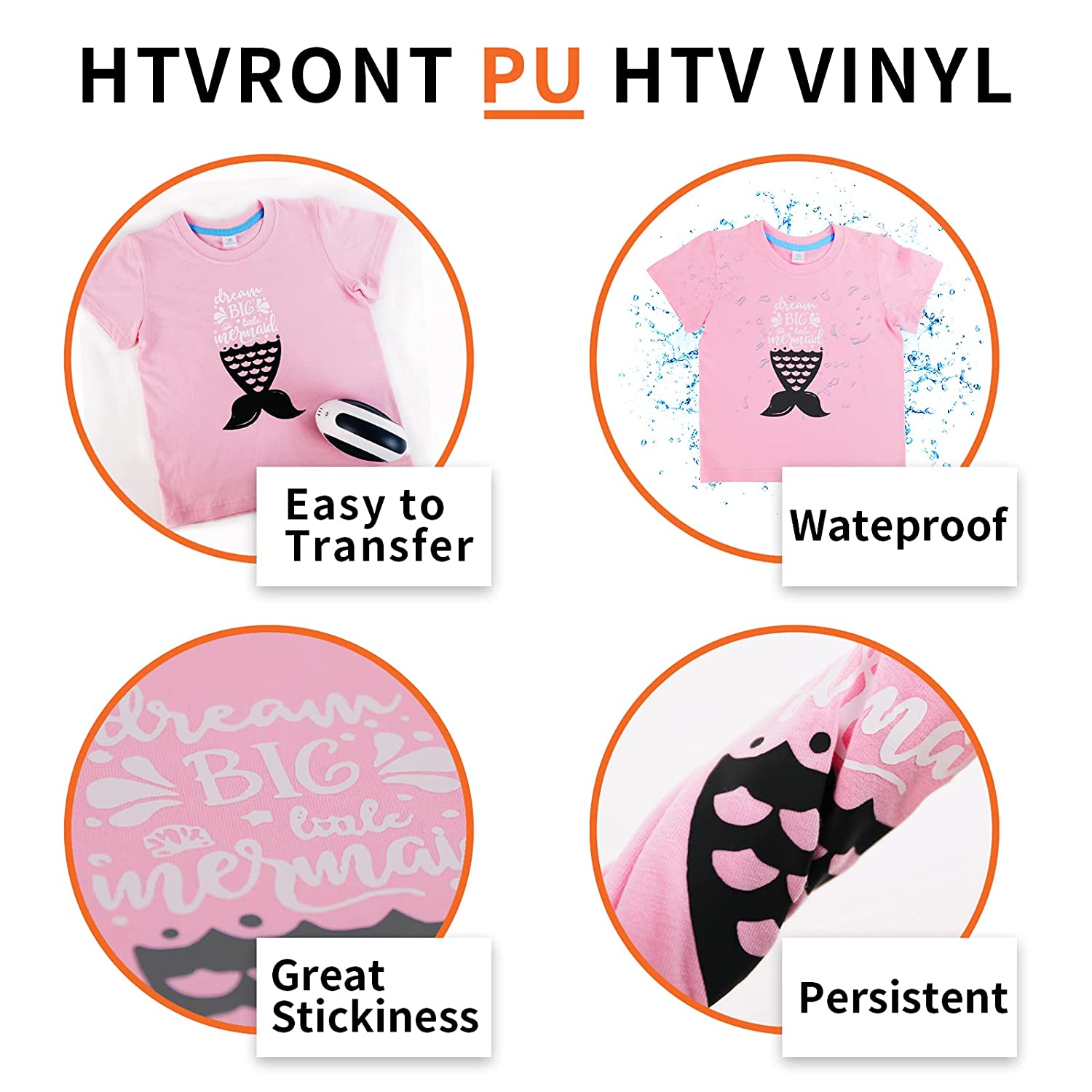 Heat Transfer Vinyl Sheet - 12"x12" 40 Pack