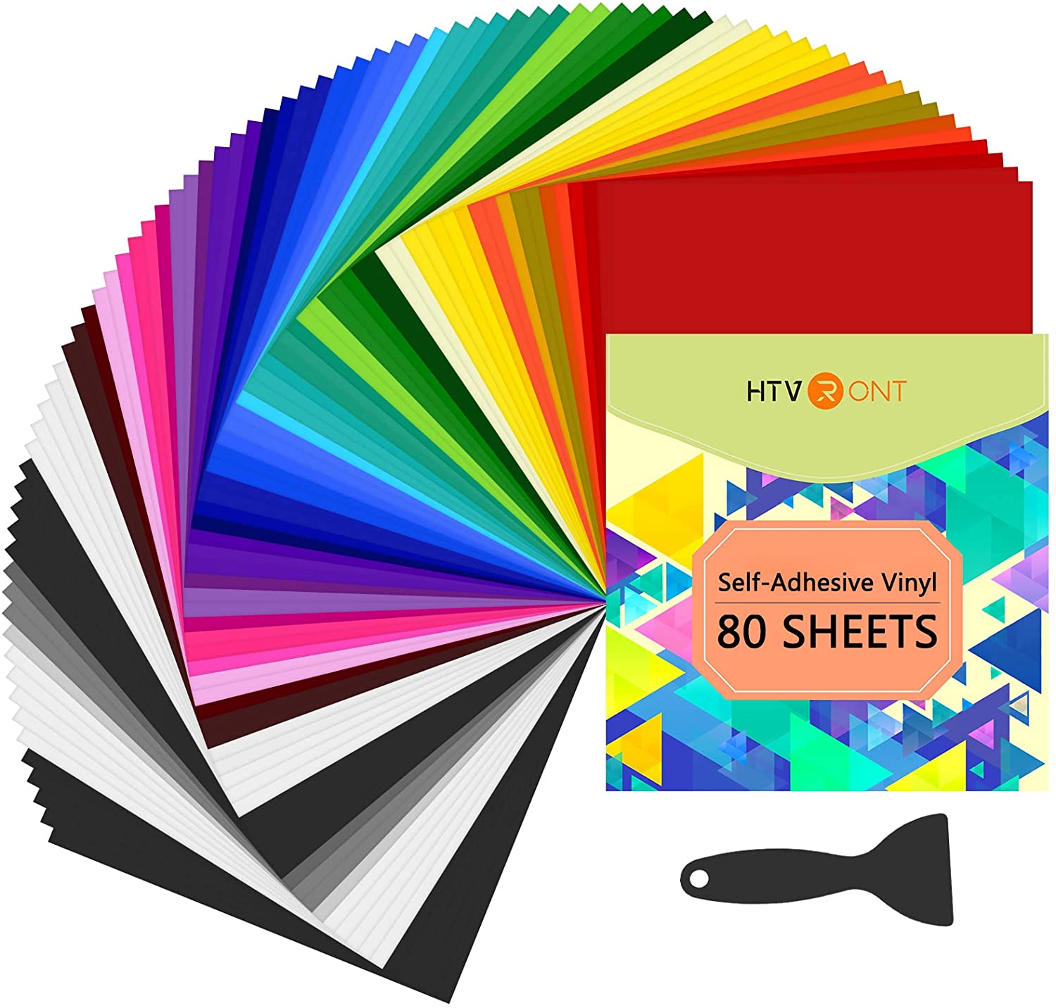 Adhesive Vinyl Bundle - 12" x 12" 80 pack (45 Assorted colors)