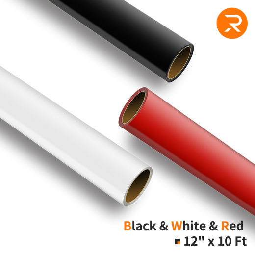 Heat Transfer Vinyl Bundle - 12"x10 Ft (3 Assorted Colors）