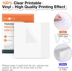 Clear Printable Vinyl Bundle - 8.5"x11" 15 sheets