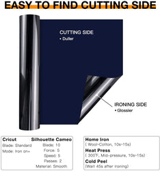 Glossy Heat Transfer Vinyl Roll - 12"x20 Ft (13 Colors）