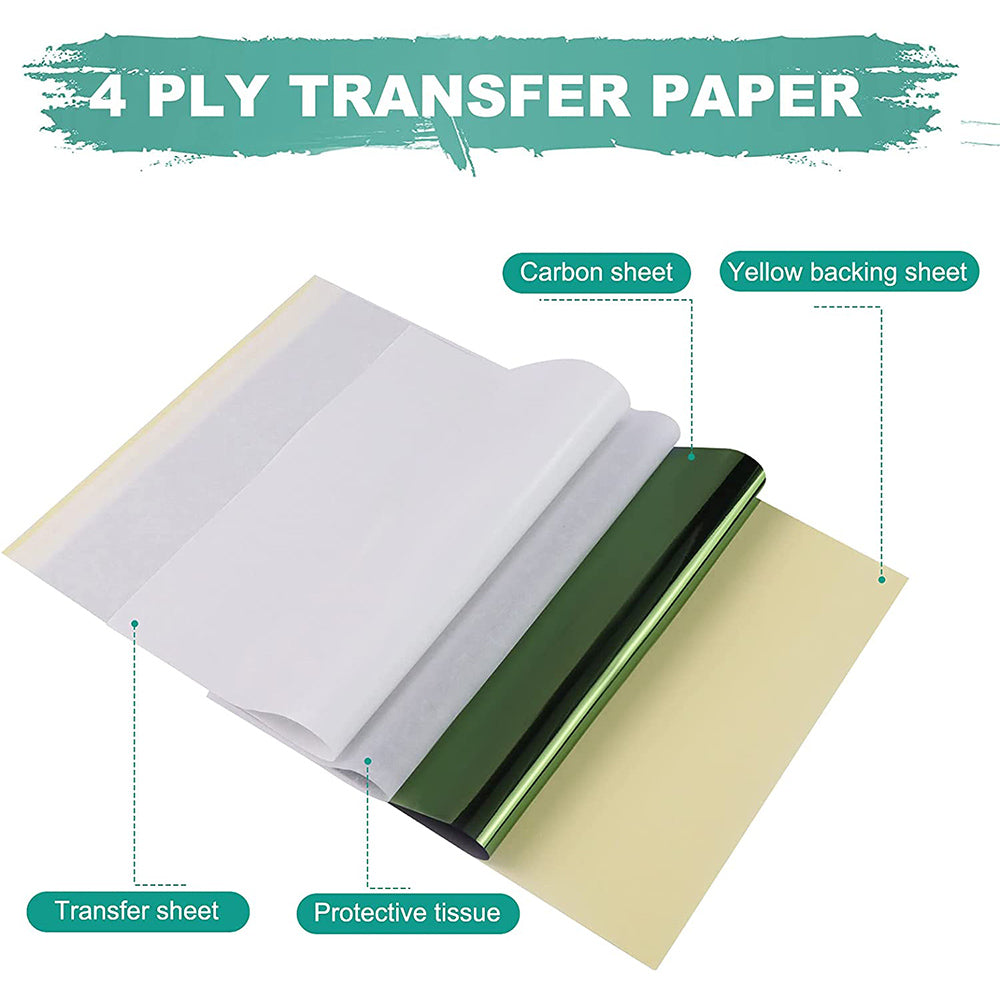 Tattoo Transfer Paper Kit - 8."x11" A4 Size 40 Sheets