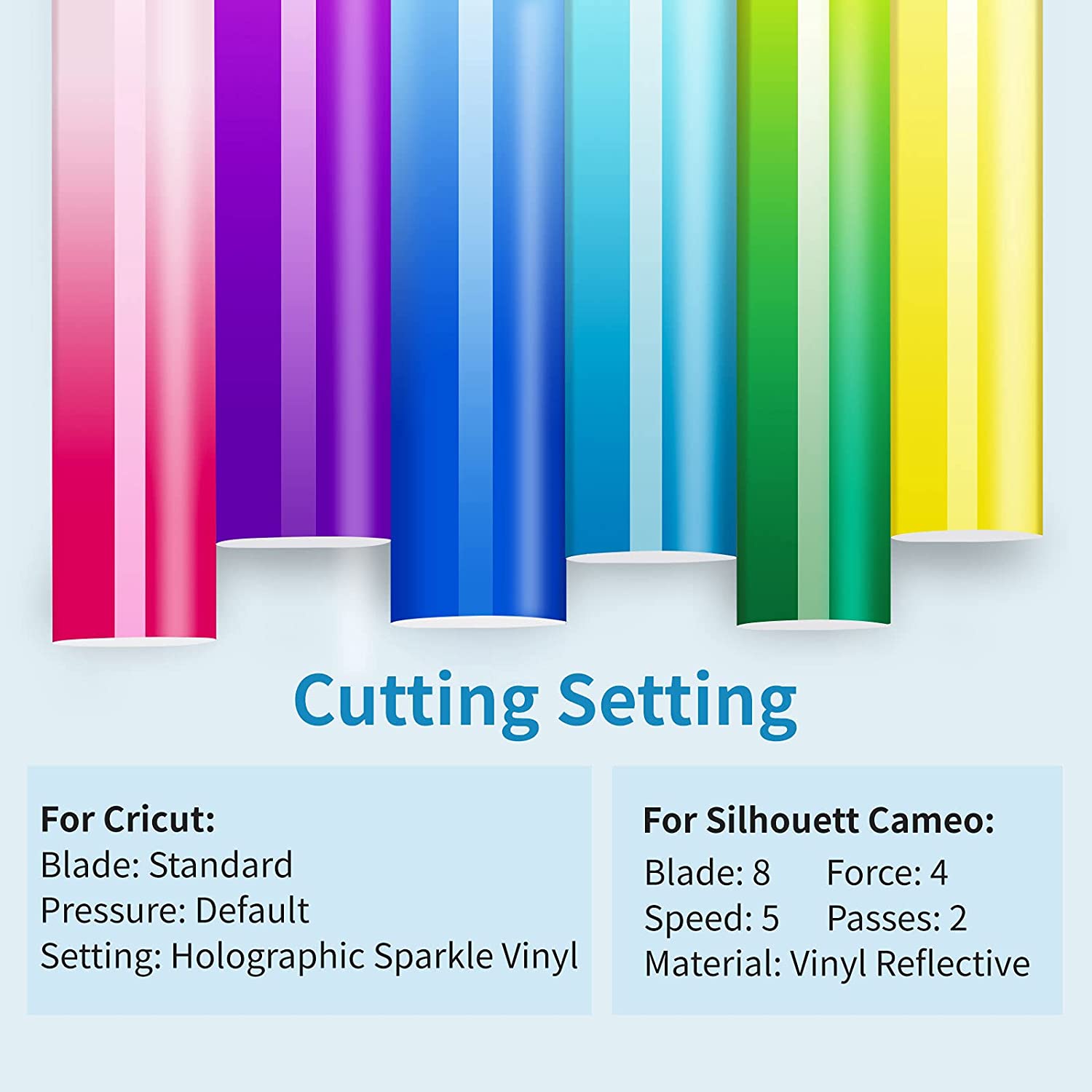 Color Changing Adhesive Vinyl Bundle - 12" x 10" 8 pack