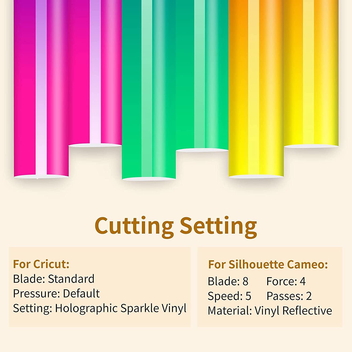 Color Changing Adhesive Vinyl Bundle - 12" x 10" 8 pack