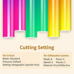 Color Changing Adhesive Vinyl Bundle - 12" x 10" 8 pack