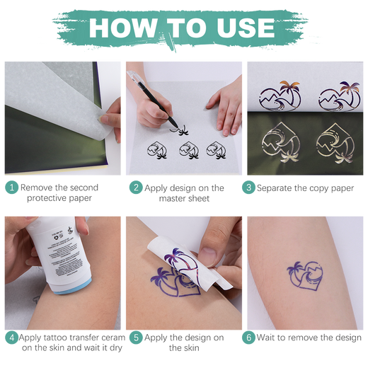 Tattoo Transfer Paper Kit - 8."x11" A4 Size 40 Sheets