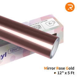 Mirror Metallic Adhesive Vinyl Roll - 12" x 5 FT (3 Colors)