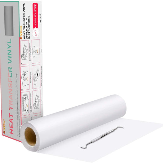 Glossy Heat Transfer Vinyl Roll - 12"x20 Ft (13 Colors）