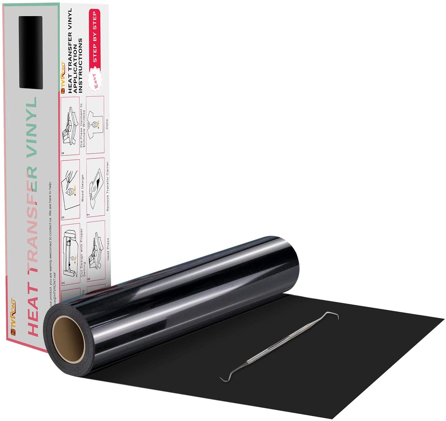 Glossy Heat Transfer Vinyl Roll - 12"x20 Ft (13 Colors）