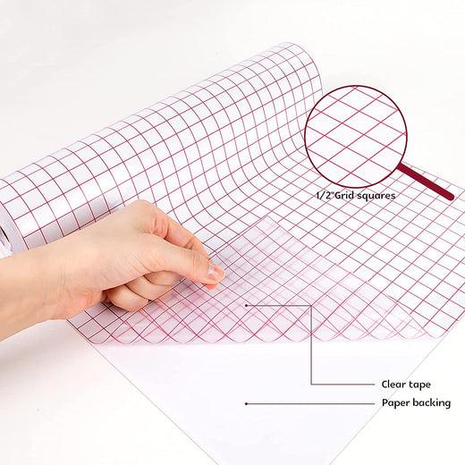 Clear Vinyl Transfer Tape Roll - 12" x 80 Ft