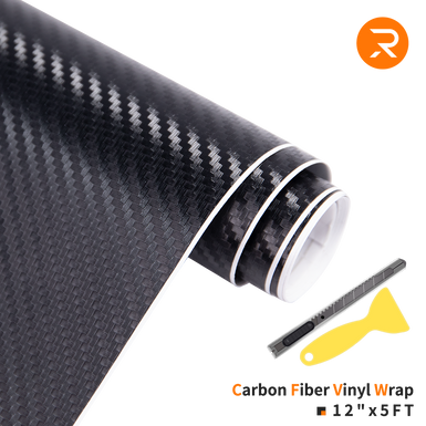 Black Carbon Fiber Vinyl Wrap for Cars - 1Ft * 5Ft