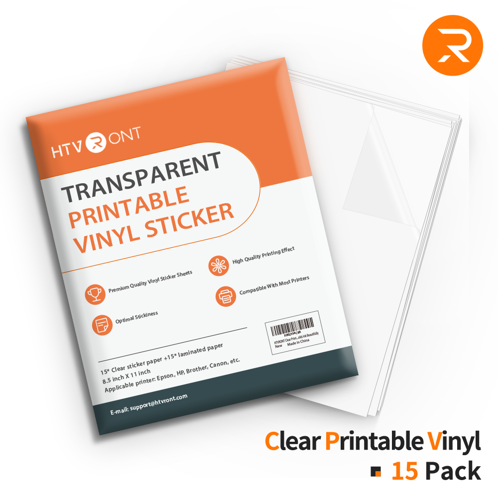 Clear Printable Vinyl Bundle - 8.5"x11" 15 sheets