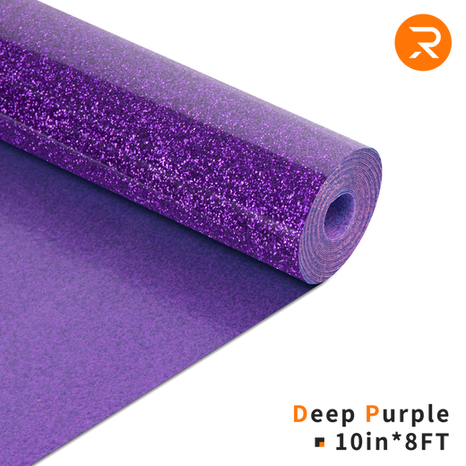 Glitter Heat Transfer Vinyl Roll - 10"x8 Ft (8 Colors)