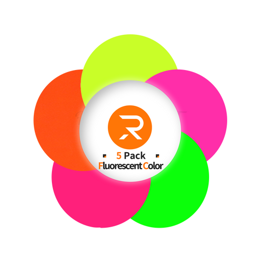 HTV Vinyl Bundle - 12"x10" 5 Pack（5 Assorted Fluorescent Colors）