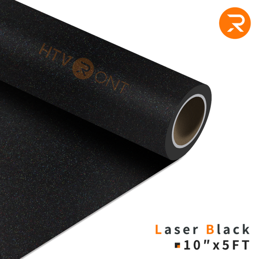 Glitter Heat Transfer Vinyl Roll - 10"x5 Ft (9 Colors)