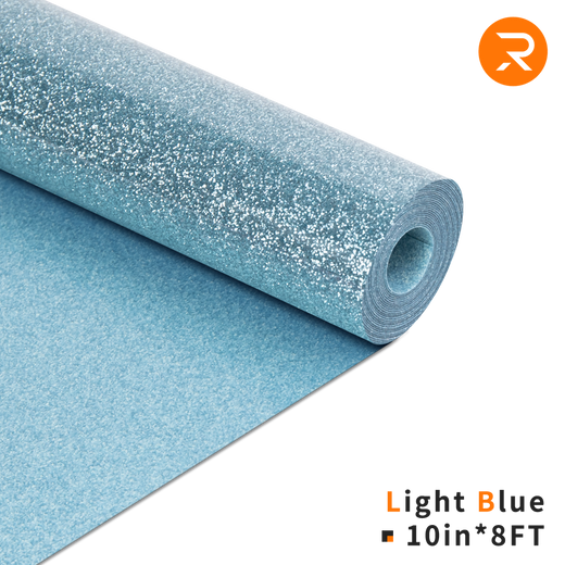 Glitter Heat Transfer Vinyl Roll - 10"x8 Ft (8 Colors)