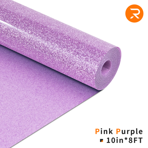 Glitter Heat Transfer Vinyl Roll - 10"x8 Ft (8 Colors)
