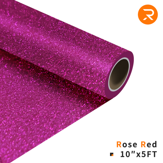 Glitter Heat Transfer Vinyl Roll - 10"x5 Ft (9 Colors)