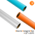 Silver & Light Blue & Orange
