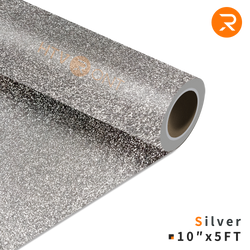 Glitter Heat Transfer Vinyl Roll - 10"x5 Ft (9 Colors)