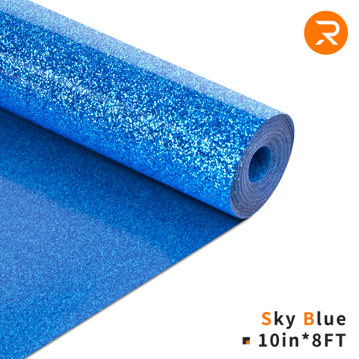 Glitter Heat Transfer Vinyl Roll - 10"x8 Ft (8 Colors)