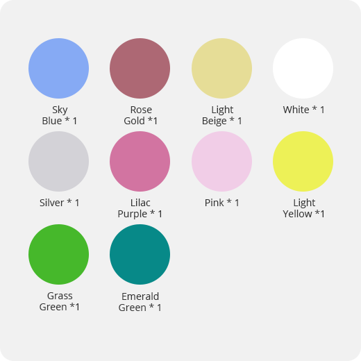 HTV Vinyl Bundle - 12"x10" 10 Pack（10 Assorted Light Colors）