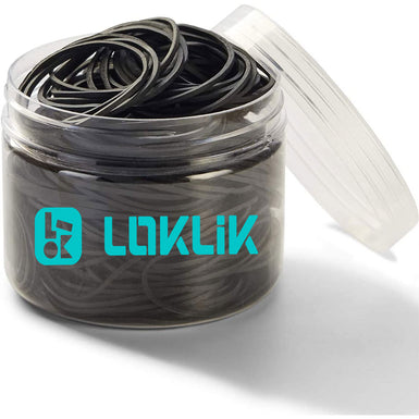 LOKLiK 300pcs Black Small Rubber Bands for Office School Home