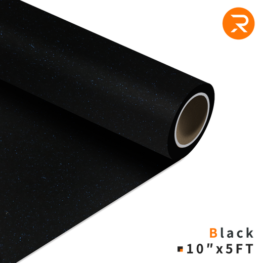 Glitter Heat Transfer Vinyl Roll - 10"x5 Ft (9 Colors)
