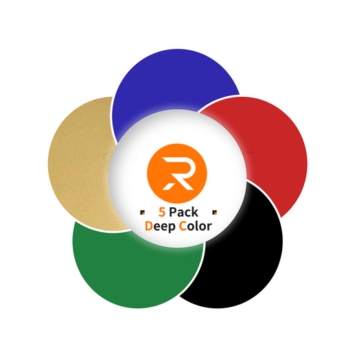 Heat Transfer Vinyl Bundle - 12" x 10" 5 Pack（5 Assorted Colors）